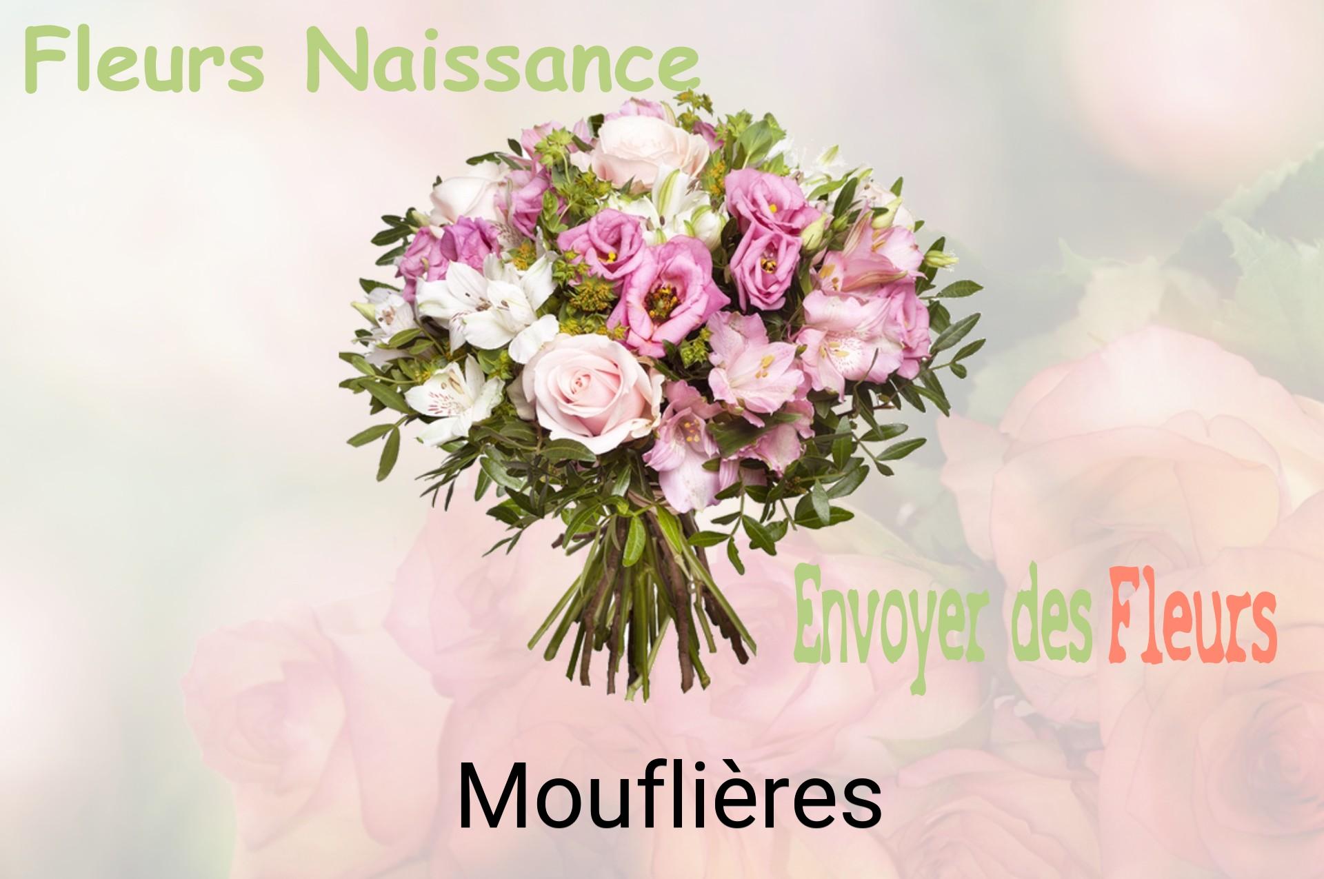 Bouquet de fleurs de naissance livré à Mouflières